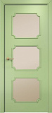 Дверь Оникс Валенсия эмаль фисташковая, сатинат бронза