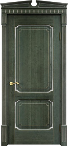 Недавно просмотренные - Дверь ПМЦ массив ольхи ОЛ7.2 зеленый с патиной серебро, глухая