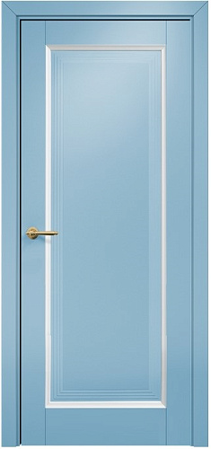 Дверь Оникс Тоскана 1 эмаль голубая/белая, глухая