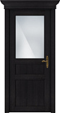 Дверь Статус CLASSIC 532 дуб черный, стекло сатинато белое матовое