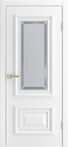 Дверь Диана-2 эмаль белая, сатинат белый
