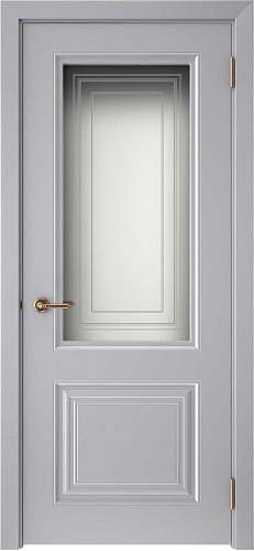 Дверь Текона Smalta 42 эмаль серая, сатинат с фотопечатью