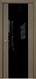 Дверь Оникс Парма 1 дуб кофейный, глухая лакобель RAL 9005