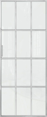 Перегородка Alum №10 хром, триплекс белый