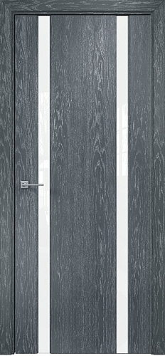 Дверь Оникс Престиж 2 седой дуб, триплекс белый