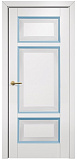Дверь Оникс Тоскана 4 эмаль белая/голубая, глухая
