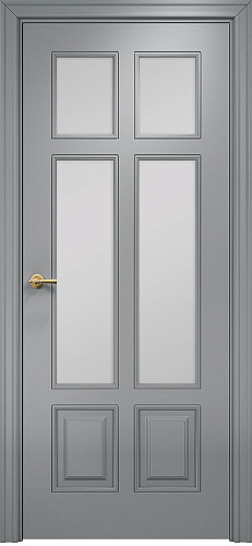 Дверь Оникс Гранд фрезерованная эмаль RAL 7040 по МДФ, сатинат