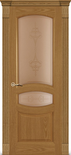 Дверь Ситидорс Топаз дуб медовый, остекленная