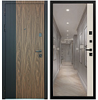 Недавно просмотренные - Входная дверь Матадор MXL-2 орех американский мокко/панель зеркало 1, софт шампань