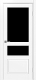 Дверь Эко 631.221 ОФ3 белый снежный, lacobel черный