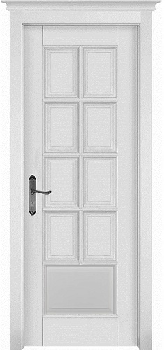 Дверь ДР массив ольхи Лондон эмаль белая, глухая