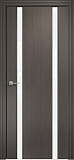 Дверь Оникс Престиж 2 серый дуб, триплекс белый