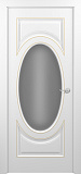 Дверь Z Luvr Т2 эмаль белая patina Gold, сатинат