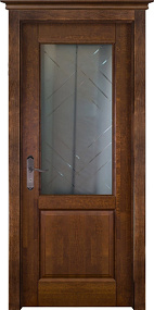 Недавно просмотренные - Дверь ОКА массив ольхи М-5 античный орех, стекло графит с фрезеровкой