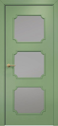 Дверь Оникс Валенсия эмаль RAL 6021, сатинат графит