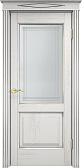 Схожие товары - Дверь Итальянская Легенда массив дуба Д13 белый грунт с патиной серебро микрано, стекло 13-6