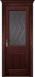 Недавно просмотренные - Дверь ОКА браш массив сосны Элегия махагон, стекло графит с фрезеровкой