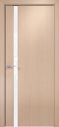 Дверь Оникс Престиж 1 беленый дуб, триплекс белый