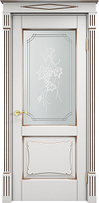 Недавно просмотренные - Дверь ПМЦ массив ольхи ОЛ6.2 белый грунт с патиной орех, стекло 6-2