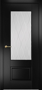 Недавно просмотренные - Дверь Оникс Марсель фрезерованная эмаль черная по МДФ, гравировка Волна