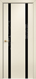 Дверь Оникс Престиж 2 эмаль слоновая кость, триплекс черный
