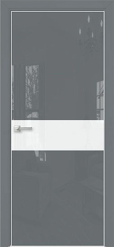 Дверь Оникс Соло 3 глухая Lacobel RAL 7040/Lacobel RAL 0333