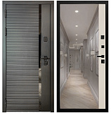 Входная дверь Матадор MXМ-6 антрацит софт/панель зеркало 1, софт шампань