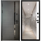 Недавно просмотренные - Входная дверь Матадор MXМ-6 антрацит софт/панель зеркало 1, белая матовая