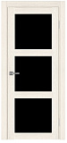 Дверь Эко 530.222 ясень светлый, lacobel черный