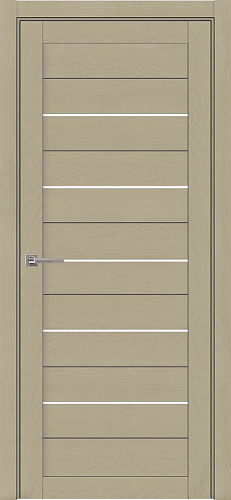 Дверь ДР экошпон Light Soft touch 2127 софт кремовый, стекло матовое