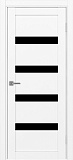 Дверь Эко 505.12 белый снежный, lacobel  черный