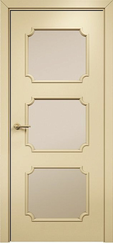Дверь Оникс Валенсия эмаль RAL 1015, сатинат бронза