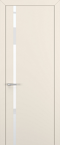 Дверь Z K1 полипропилен крем, лакобель white pure, глухая