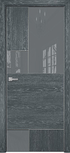 Недавно просмотренные - Дверь Оникс New York дуб седой, глухая с вставкой лакобель RAL 7040