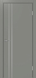 Дверь Эко 205 серый молдинг SC, кромка ABS, глухая