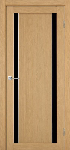 Дверь Эко 522.212 АПП ясень темный молдинг SC, lacobel черный