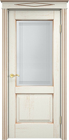 Недавно просмотренные - Дверь ПМЦ массив дуба Д13 эмаль F120 с золотой патиной, стекло 13-6