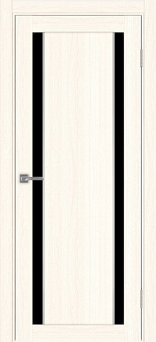 Дверь Эко 522.212 АПП ясень светлый молдинг SC, lacobel черный