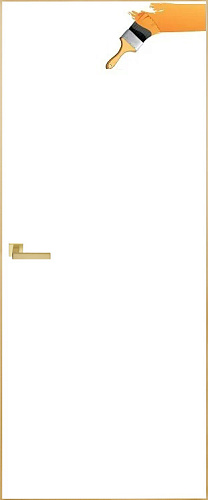 Дверь скрытая под покраску Z Invisible 2,0 м, кромка AL gold, 43 мм