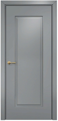 Дверь Оникс Турин фрезерованная эмаль RAL 7040, глухая