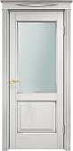 Схожие товары - Дверь Итальянская Легенда массив дуба Д13 белый грунт с патиной серебро микрано, стекло фацет