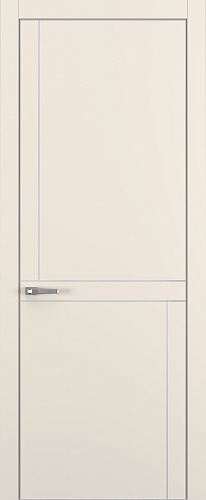 Дверь Z K20 полипропилен крем, ALU кромка хром, молдинг серебро, глухая