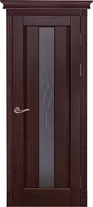 Недавно просмотренные - Дверь ОКА массив ольхи Версаль махагон, стекло графит с фрезеровкой