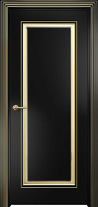 Недавно просмотренные - Дверь Оникс Турин фрезерованная №2 эмаль черная патина золото, глухая