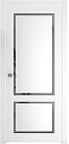Дверь Milyana Мадрид-2 эмаль RAL 9010, парящая филенка, сатинат