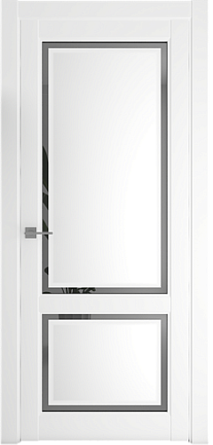 Дверь Milyana Мадрид-2 эмаль RAL 9010, парящая филенка, сатинат