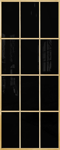 Перегородка Alum №10 золото, триплекс черный