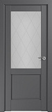 Дверь Z Венеция Тип S экошпон графит, стекло сатинат