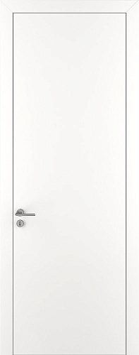 Дверь Z K7 полипропилен белый, ALU кромка хром, глухая