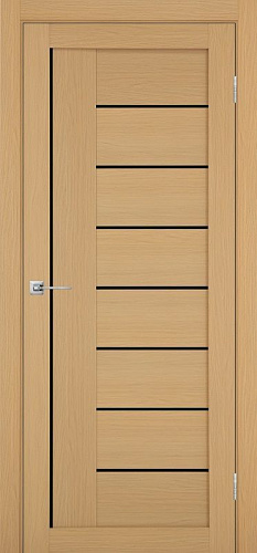 Дверь Эко 524.21 ясень темный, lacobel черный